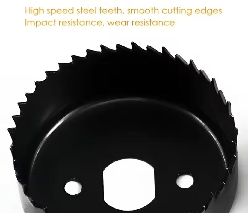 11Pcs Hole Saw Kit Durable Carbon Steel Metal Circle Power Drill Hole Cutter for Wood PVC and Plastic