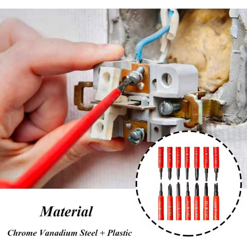 22 in 1  Insulated Screwdriver Set for Electrician Professional Tools Magnetic Screw driver Bits Insulation Hand Tools