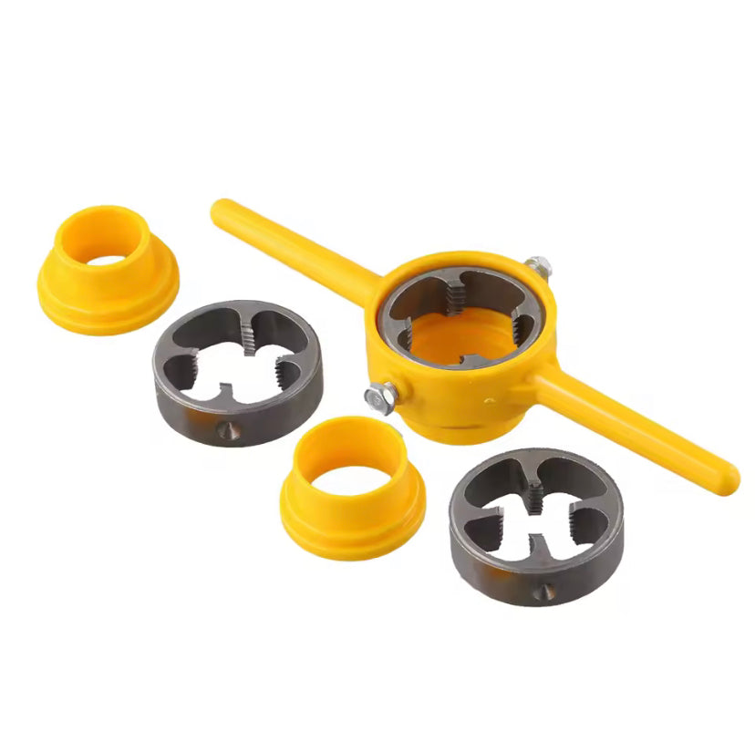 6PCS PVC Pipe Threader NPT Thread Tap Die Set Plumbing PVC Thread Tool Screw Die Set Hand Tool Pipe Threader Plumbing Tool