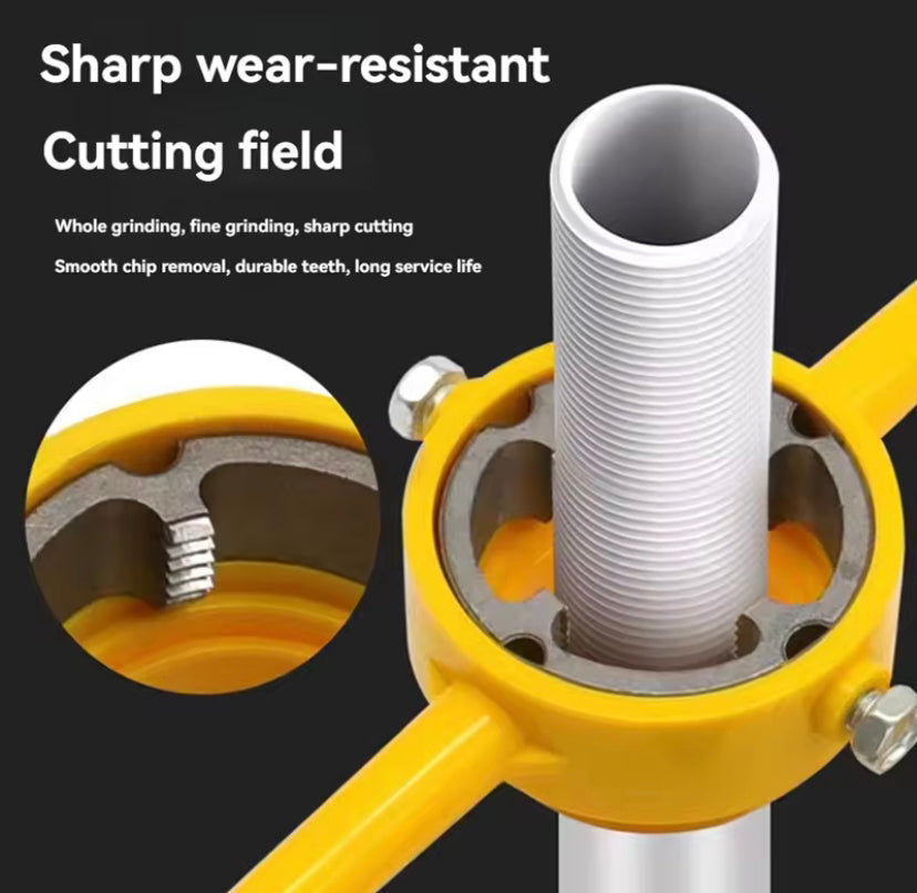 6PCS PVC Pipe Threader NPT Thread Tap Die Set Plumbing PVC Thread Tool Screw Die Set Hand Tool Pipe Threader Plumbing Tool