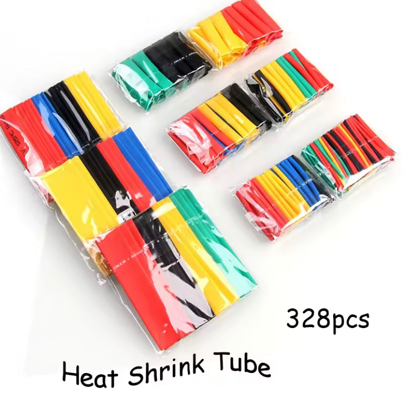 328PCS Heat Shrink Tube Set Shrink Tubing heat-shrinkable tube Electrical Connection Wire Organizer insulation Cable Connector Sleeving