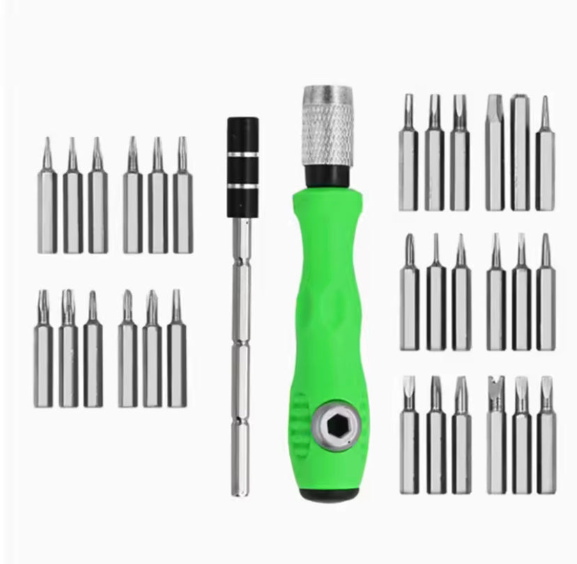 32 in 1 Multifunctional Screwdriver Set with 30 PCS Magnetic Screw Driver Bits Hand Repair Tool for Watch PC  Phone