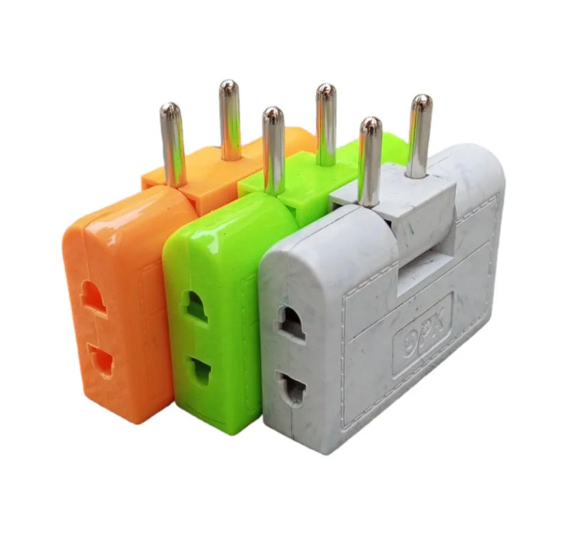 EU Plug 3 AC Outlet Power Strip Multiprise 1 Convert 3 Extension Electrical Socket 180° Rotating Fulfillment Socket AC Adapter