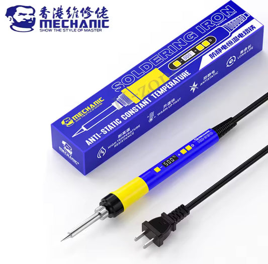 MECHANIC HK-990 Anti-static Thermostatic Soldering Iron 90W High Power Digital Display Rapid Heating Soldering Repair