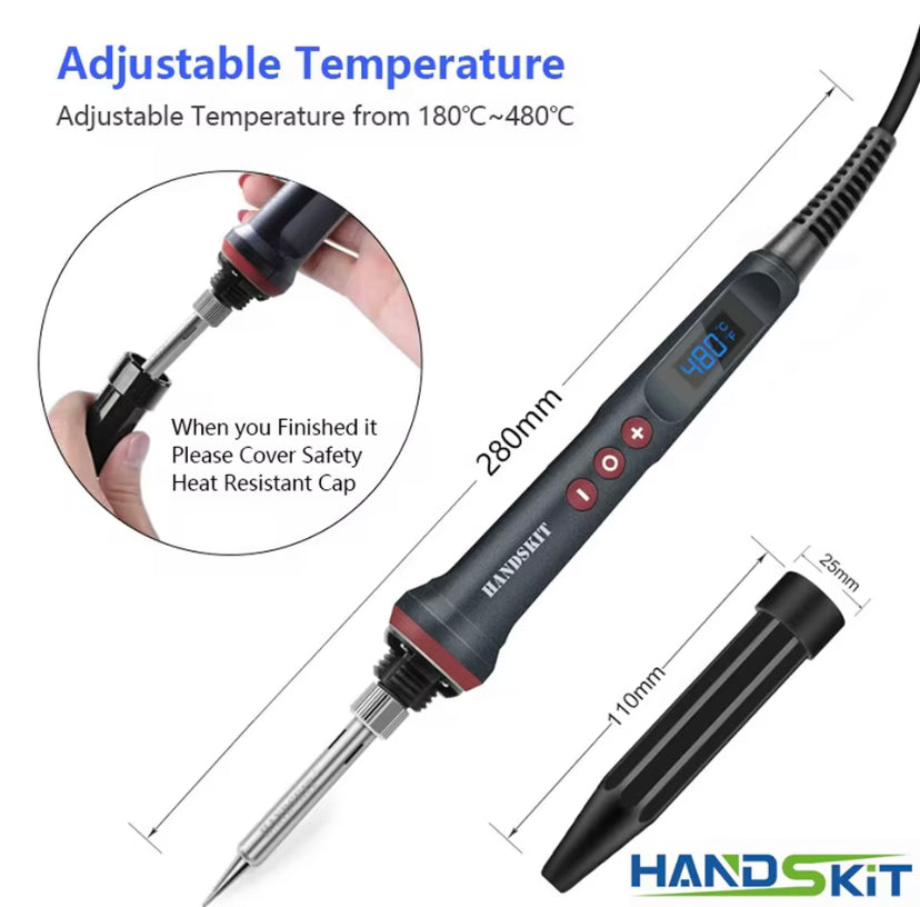 Handskit Model-927 90W 220V adjustable temperature LCD Digital Soldering Iron