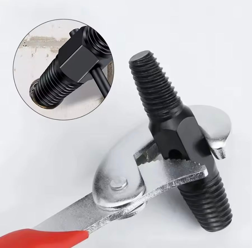 Double-Headed Thread Extractor pipe extractor universal anti tap tool for water pipe breakage, screw and slide wire extractor 1/2” 3/4”