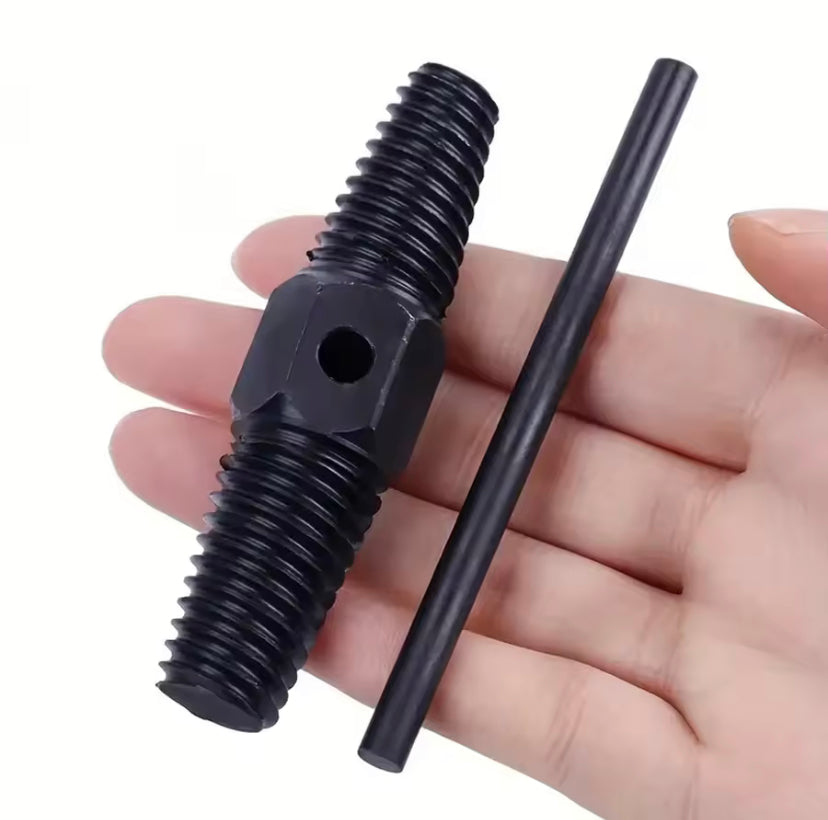Double-Headed Thread Extractor pipe extractor universal anti tap tool for water pipe breakage, screw and slide wire extractor 1/2” 3/4”