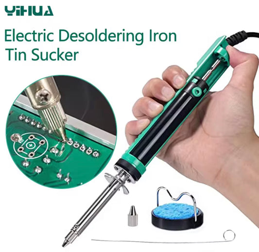 YIHUA 929D-V 30W Electric Soldering Tin Sucker Vacuum Desoldering Pump With Nozzles For Soldering Accessories Desoldering Tools