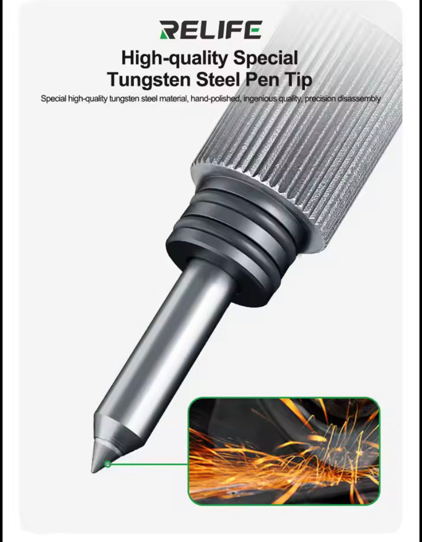 RELIFE RL-066C Mobile phone glass back cover blasting pen tungsten steel pen Crack Demolishing Pen fixed-point breaking glass