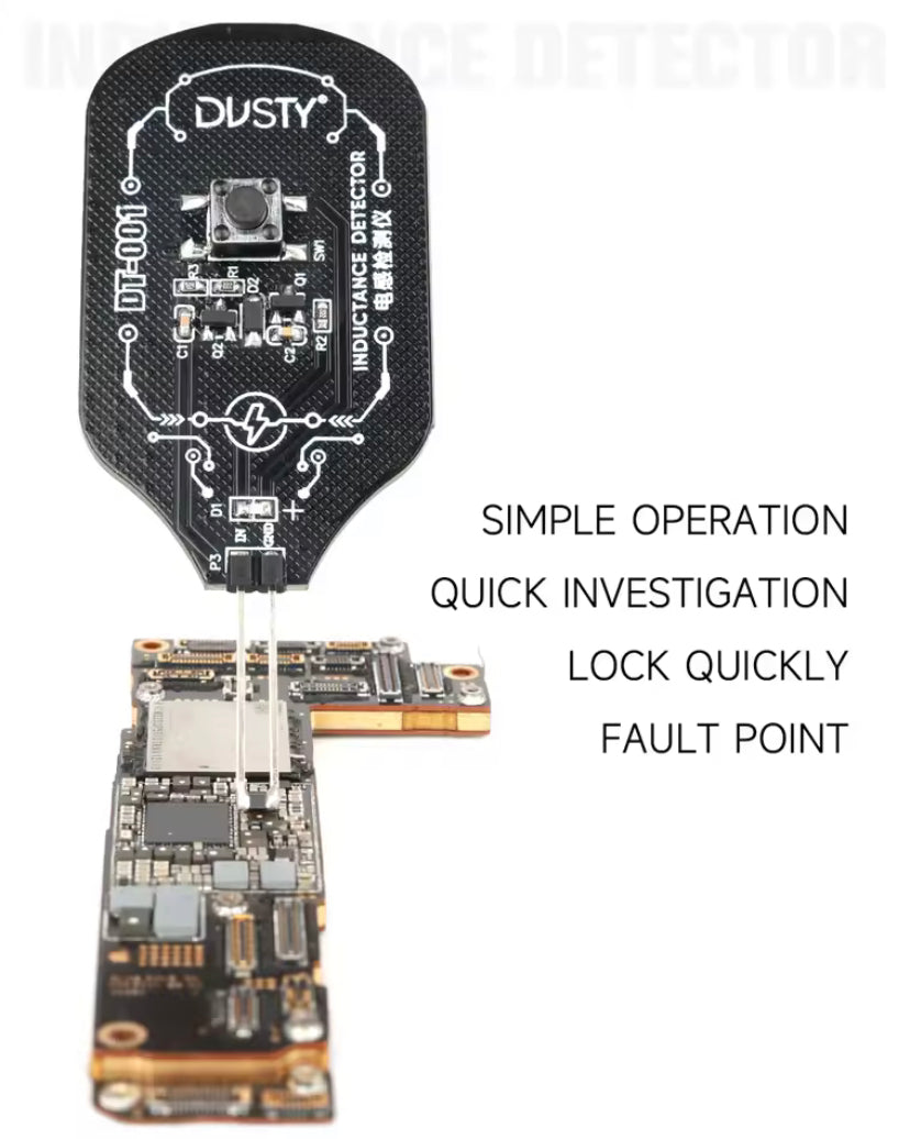 MECHANIC DT-001 Inductance Tester Motherboard Repair Tool Electromagnetic Induction Check Fault Finder for PCB Circuit Board