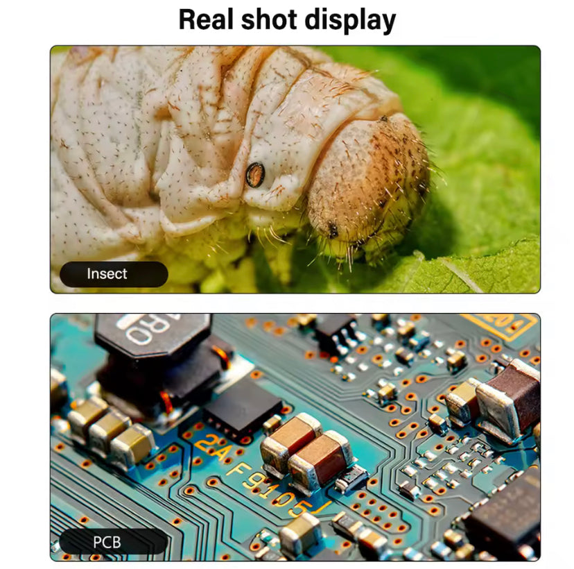 USB Digital Microscope 50X to 1600X, 8 LED Magnification Endoscope Camera with Metal Stand For Soldering Magnifier Cell Phone Repairs