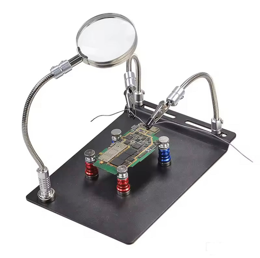 Magnetic PCB Circuit Board Holder Flexible Arm Soldering Third Hand Welding Station Soldering Iron Stand Repair Tools TE804