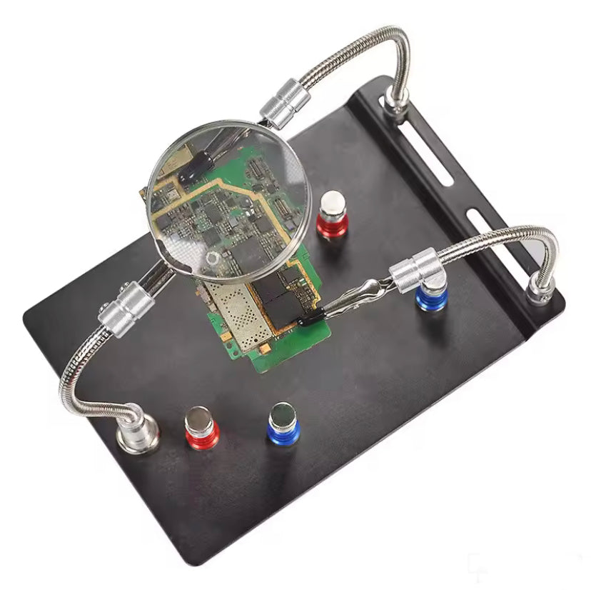 Magnetic PCB Circuit Board Holder Flexible Arm Soldering Third Hand Welding Station Soldering Iron Stand Repair Tools TE804