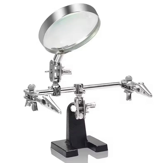 Soldering Station Tool with HD Magnifying Glass Welding Auxiliary Clamp for Electric Circuit Board,DIY Jewelry Prop Help Stand TE805