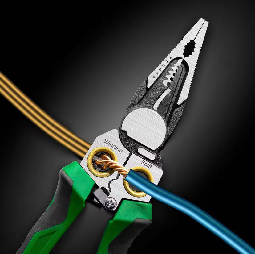 8 in 1 Wire Stripper with Voltage Tester, Electric Pliers Electric Wire Stripping Tool for Cutting and Pulling Pliers