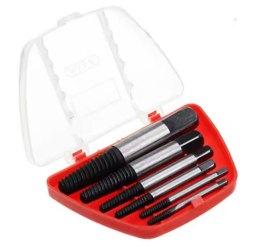 6Pcs Set Damaged Screws Extractor Speed Out Broken Bolt Extractor Carpentry Tools Metal Drill Bits Set Bolts Remover Extractor