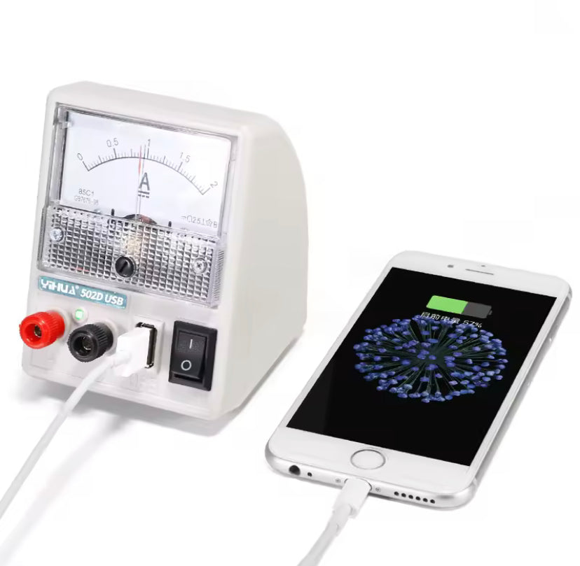 YIHUA 502D 5v Digital Dc Power Supply 5V 2A with USB Port and Automatic Short Circuit Protection for Use with Electronic Devices