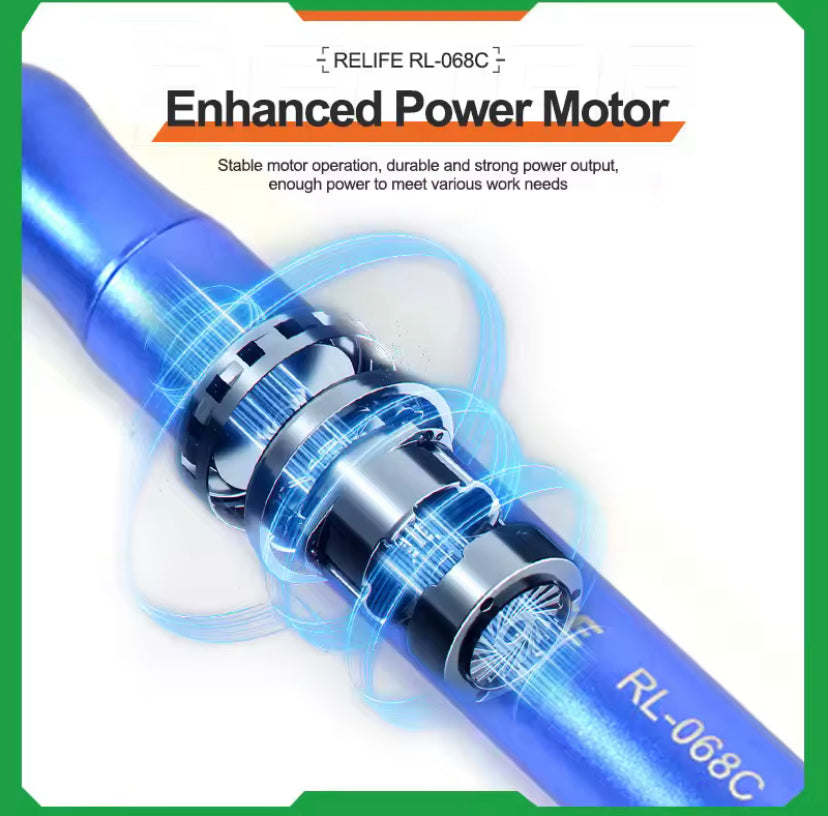 RELIFE RL-068C Speed Adjustable Electric Grinding Pen Multifunction Smart Rechargeable Sanding Tool For Mobile Phone  Repair