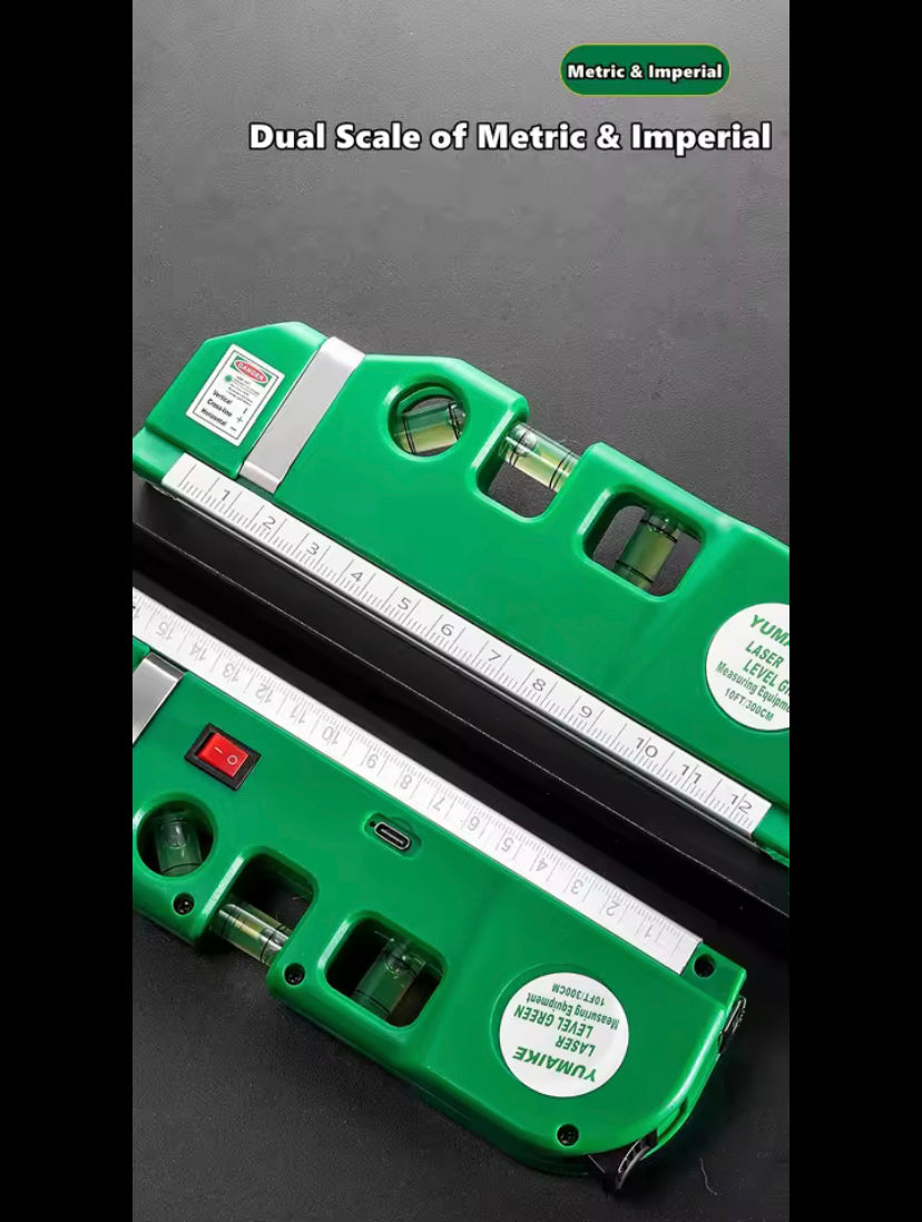 High Precision Multifunctional Infrared Laser Levels Built in Tape USB Charging  Measure Optical Instruments 10 FT Measurement & Construction Tools