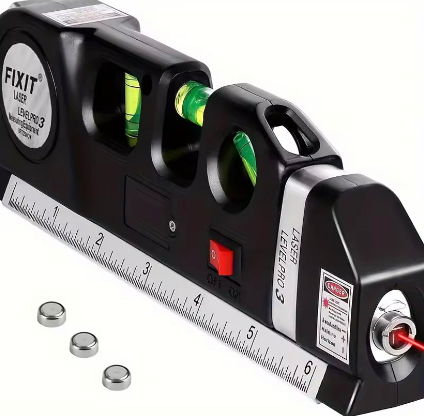 Laser Level Line Tool Multipurpose Laser Level Kit Standard Cross Line Lase 8 Feet Measure Tape Ruler