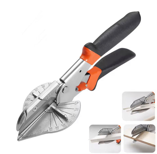 45-135 Degree Multi Angle Miter Shear and Replacement Blades Hand DIY Tools Set For PVC PE Soft Wood Plastic Duct Cutter With 2 Replacement Blades