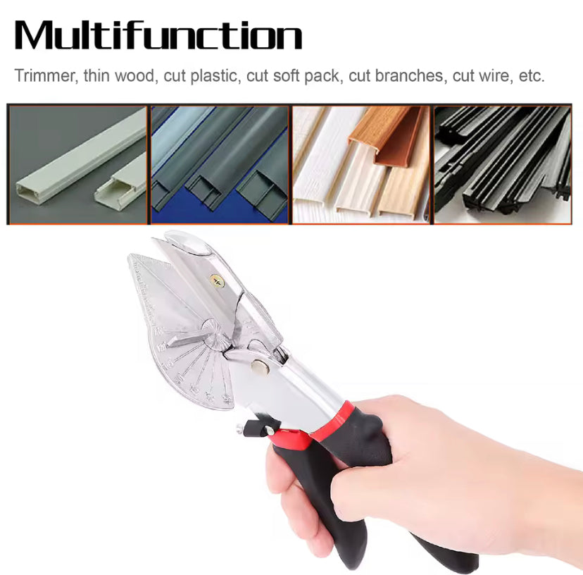 45-135 Degree Multi Angle Miter Shear and Replacement Blades Hand DIY Tools Set For PVC PE Soft Wood Plastic Duct Cutter With 2 Replacement Blades