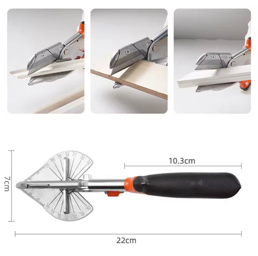 45-135 Degree Multi Angle Miter Shear and Replacement Blades Hand DIY Tools Set For PVC PE Soft Wood Plastic Duct Cutter With 2 Replacement Blades