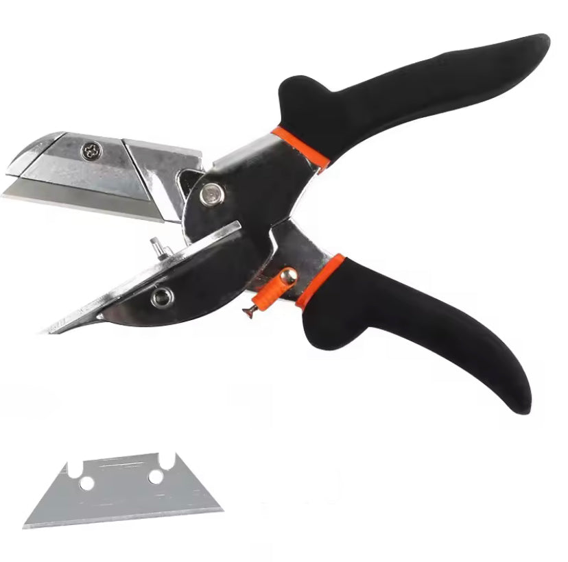 45-135 Degree Multi Angle Miter Shear and Replacement Blades Hand DIY Tools Set For PVC PE Soft Wood Plastic Duct Cutter With 2 Replacement Blades