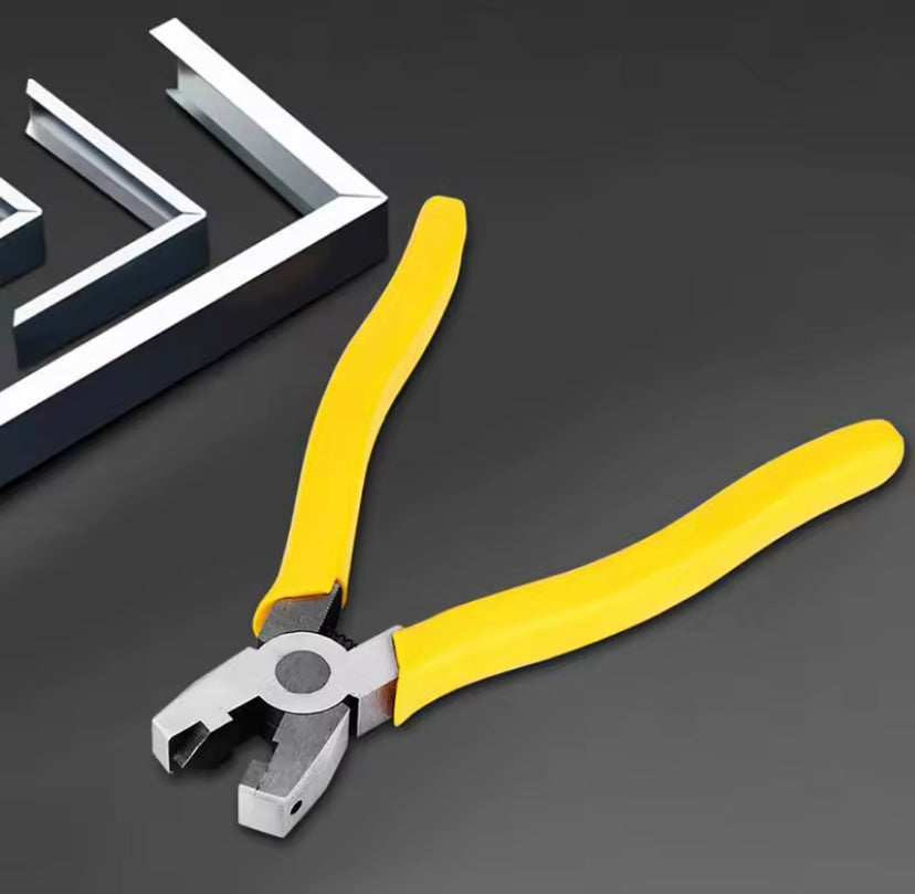 Aluminum Frame Folding pincers V-Groove Notch Folding scissors edge pliers 90 degrees V-shaped Plucking edge of woodworking Tool