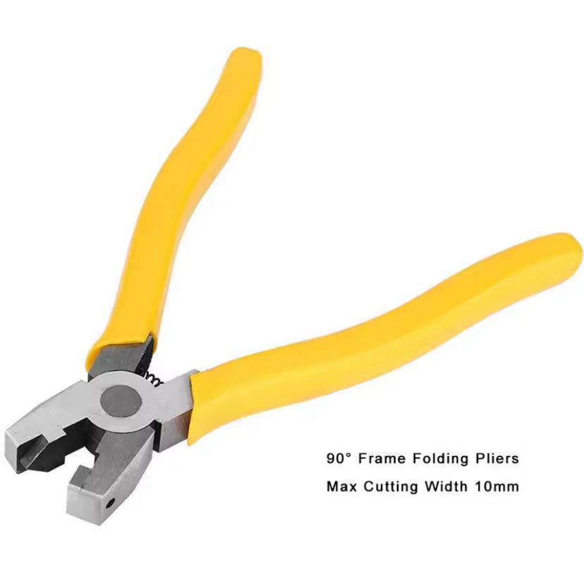 Aluminum Frame Folding pincers V-Groove Notch Folding scissors edge pliers 90 degrees V-shaped Plucking edge of woodworking Tool