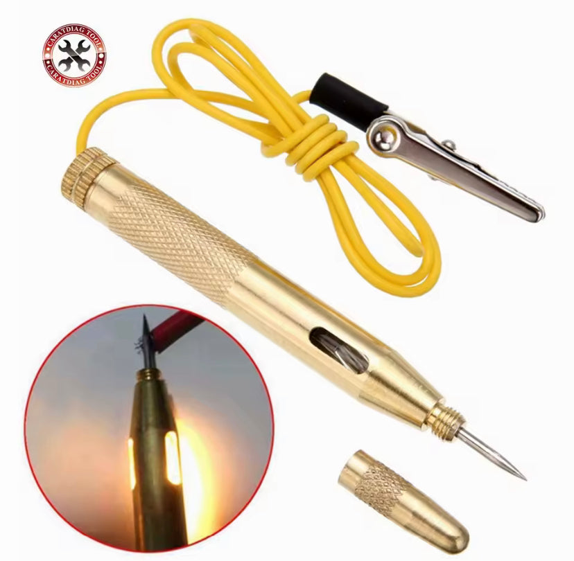 Auto Light Circuit Tester Car Lamp Voltage DC 6V 12V 24V Copper Test Pen Detector Probe Light System Test Probe Lamp