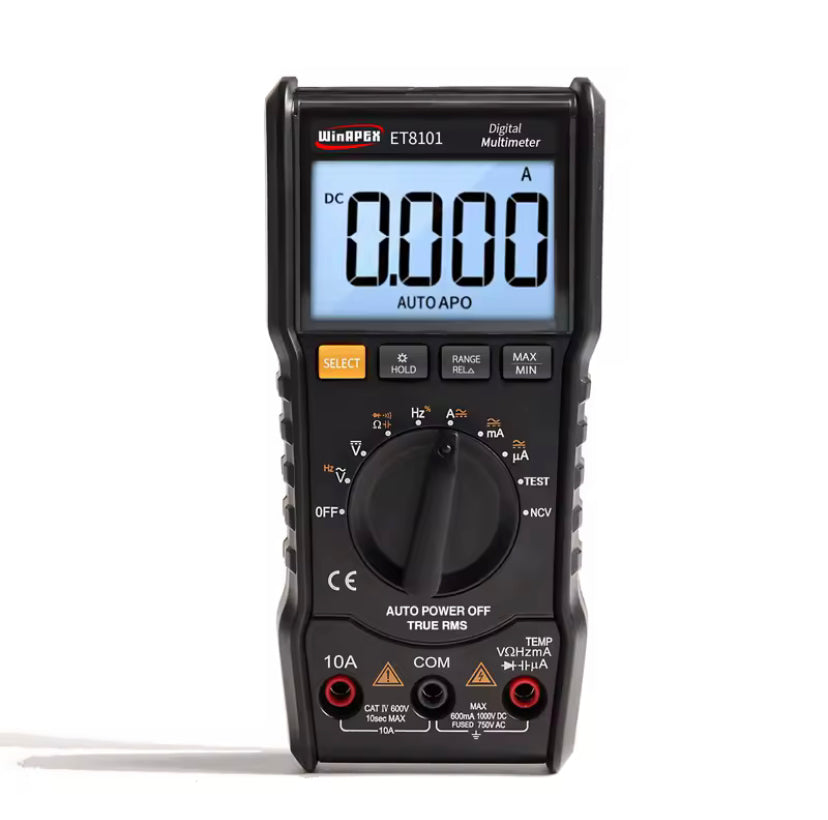 ET8101 AutoRange Digital Multimeter 6000 Counts True RMS LCD Digital Voltmeter 1000V 10A AC/DC Smart Ammeter Pocket Multimeters Buzzer