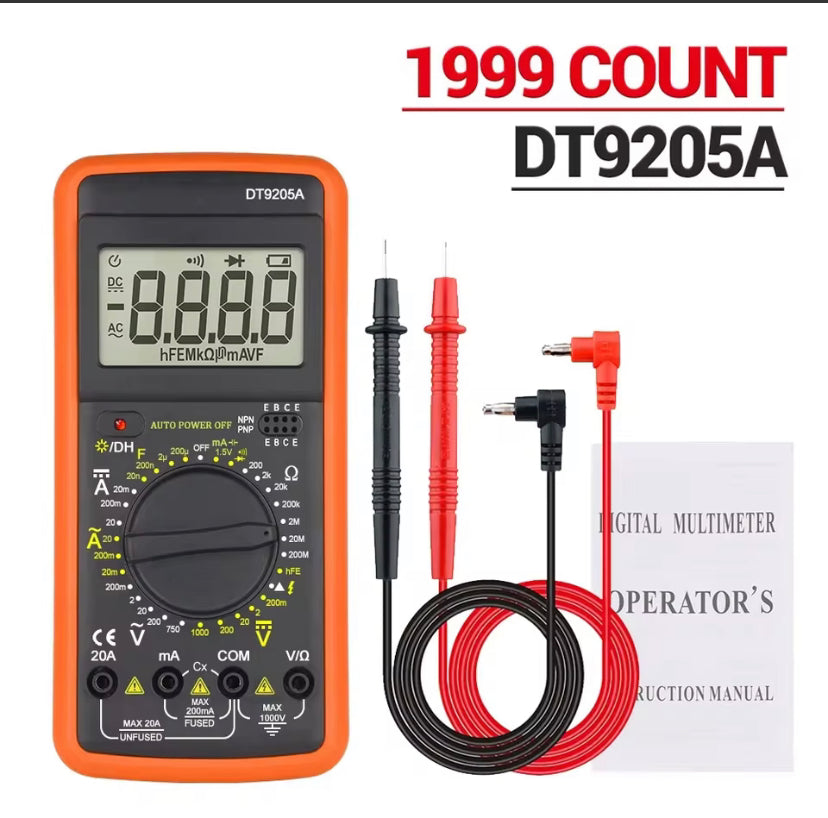 DT-9205A anti-burn high precision automatic range digital large screen multimeter anti-burn alarm overload protection