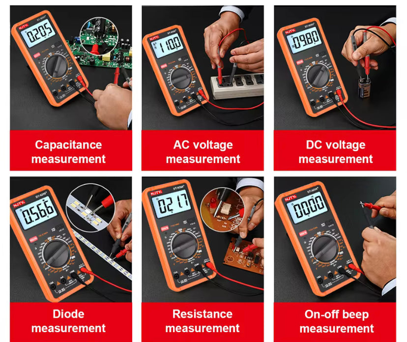 DT-9205A anti-burn high precision automatic range digital large screen multimeter anti-burn alarm overload protection