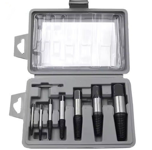 8Pcs Screw Extractor Drill Bit Slip Tooth Remover Broken Bolt Damaged Screw Tube Fitting Extractor Hand Power Repair Set