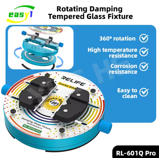 RELIFE RL-601Q Pro Tempered Heat-insulating Glass Rotating Fixture for Various Mobile Phone Motherboards Chip Holder