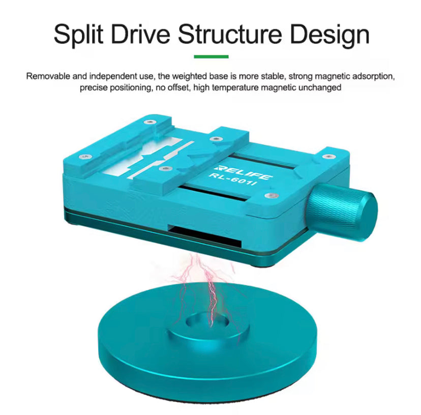 RELIFE RL-601I Mini Rotary Fixture for Mobile Phone Motherboard IC Chip Repair Universal 360° Rotation Heat Resistance Clamp