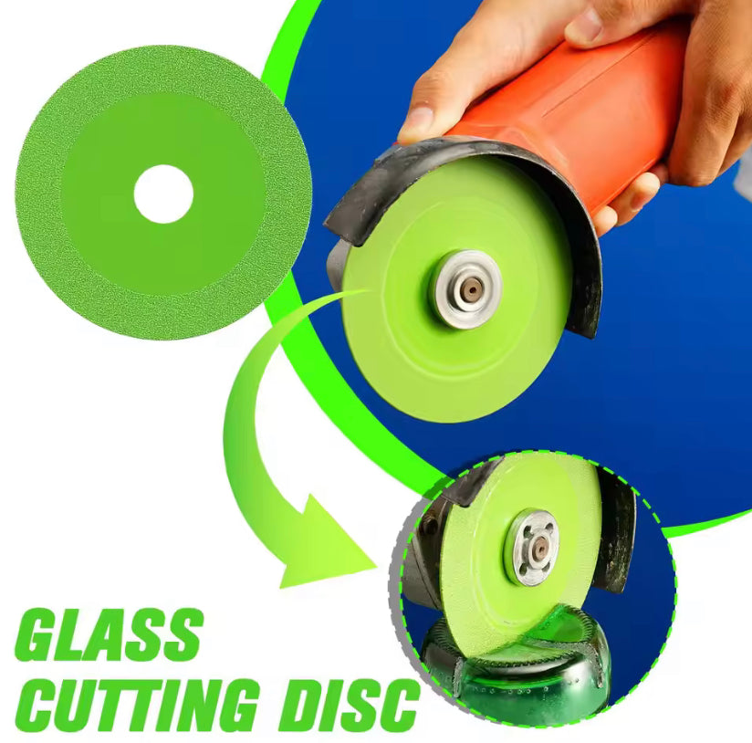 1PC Glass Cutting Disc 100/115/125mm Diamond Wine Bottles Saw Blade Jade Crystal Grinding Chamfering Cutting Blade Glass Cut