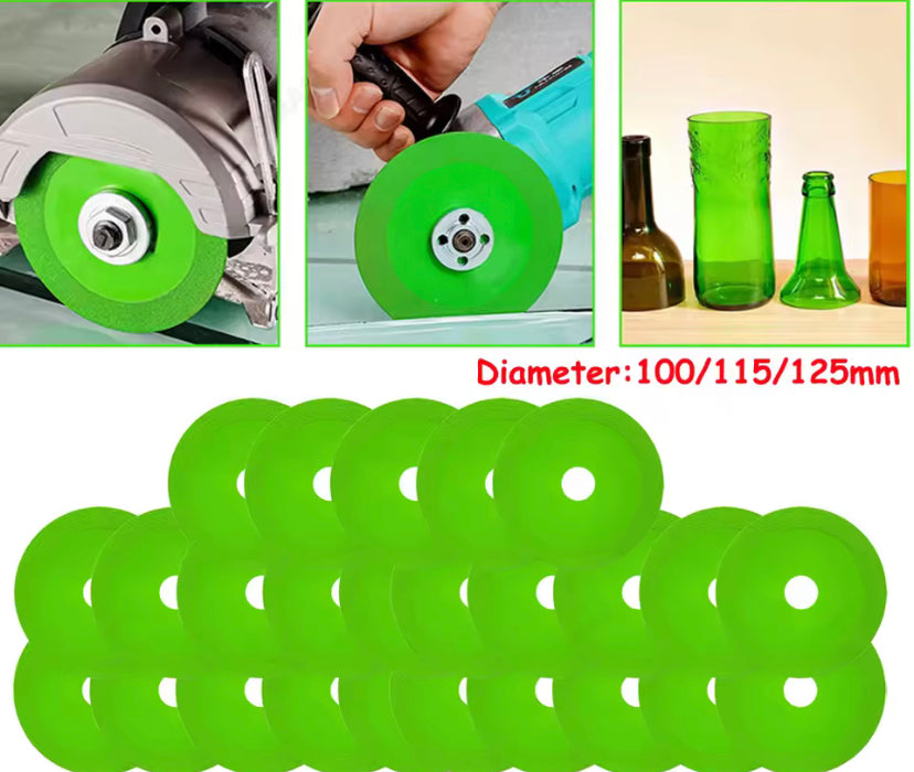 1PC Glass Cutting Disc 100/115/125mm Diamond Wine Bottles Saw Blade Jade Crystal Grinding Chamfering Cutting Blade Glass Cut