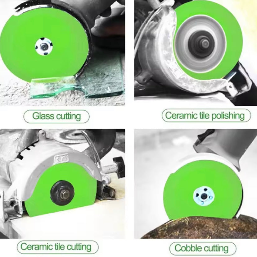 1PC Glass Cutting Disc 100/115/125mm Diamond Wine Bottles Saw Blade Jade Crystal Grinding Chamfering Cutting Blade Glass Cut