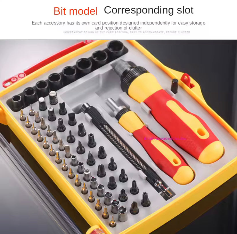 Precision screwdriver set 62 in 1 mini magnetic screwdriver set, mobile phone iPad camera industrial home repair tools