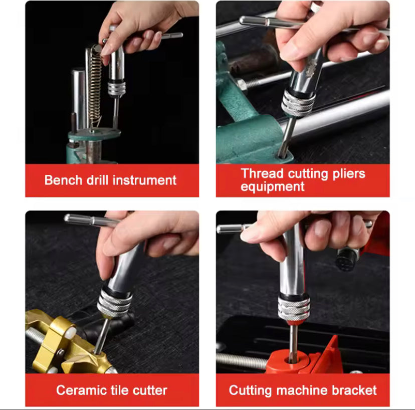 T-Handle Ratchet Tap Holder Wrench Adjustable M5-M12 Machine Screw Thread Tap Drill Hand Tapping Tools Set