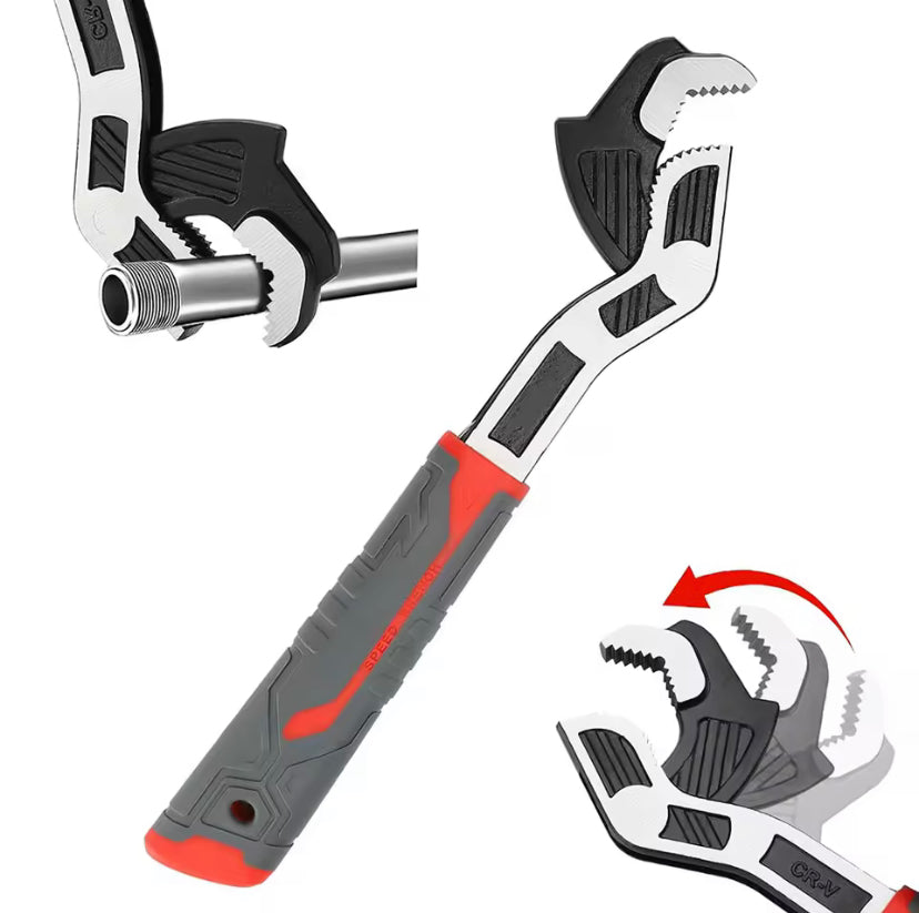 Industrial Grade Adjustable Multifunctional Self-locking Pipe Wrench Tool, Universal Pipe Wrench, Fast Power Grip Pipe Wrench
