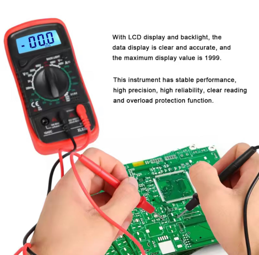 TITAN TN830L Handheld LCD Digital Multimeter Voltmeter Ammeter Ohmmeter Current Voltage Tester Portable AC/DC Ohm Meter Work Tools