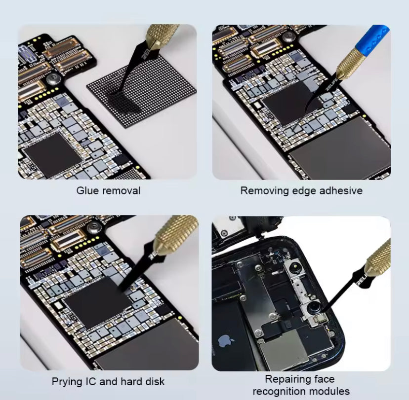 RELIFE TK5 8-in-1 Phone Repair Multifunctional Blade Set for IC Repair CPU Processing Glue Removal Precision Prying Knife Kit