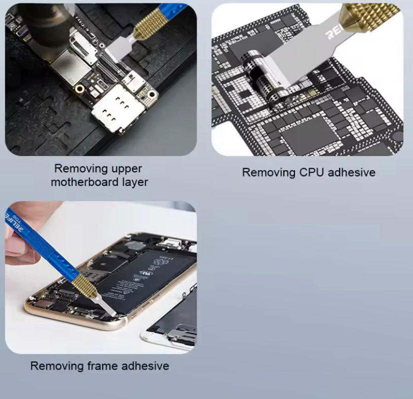 RELIFE TK5 8-in-1 Phone Repair Multifunctional Blade Set for IC Repair CPU Processing Glue Removal Precision Prying Knife Kit
