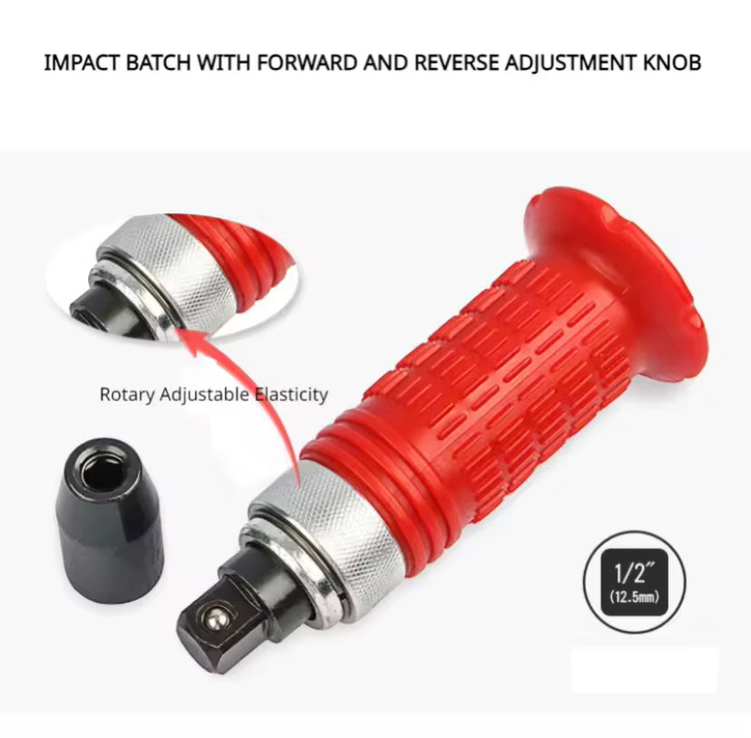 Impact Screwdriver With 4 Set Bits 1/2 inch Impact Screwdriver Professional Screwdriver Tool Engine Impact Manual Kits Home Repairing Tool