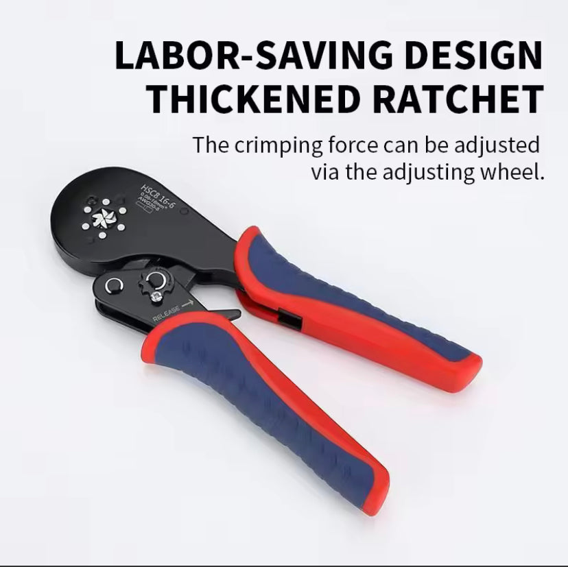 HSC8 16-6 Ferrule Crimping Tool 0.5-16mm²/30-5AWG Tubular Terminals Crimper Mini Pliers For Terminals Electrical Clamps