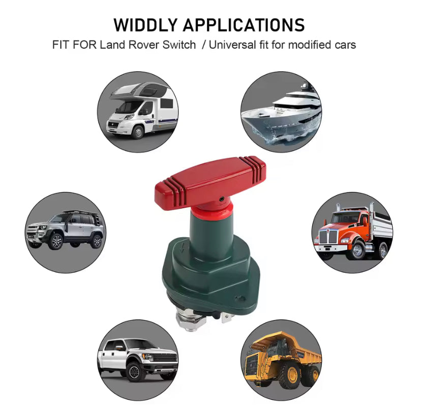 Rotary Battery Disconnect Switch 12V 24V Car Truck Marine Camper Battery Isolator Disconnect Power Cutoff Switch 750A