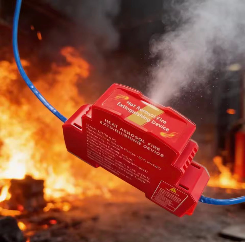 Fire Extinguishing Device For Distribution box Automatic Electrical Fire Suppression DIN Rail Retardant Device Dual-line Design Non-pollution Automatic Household Fire Extinguishing Device